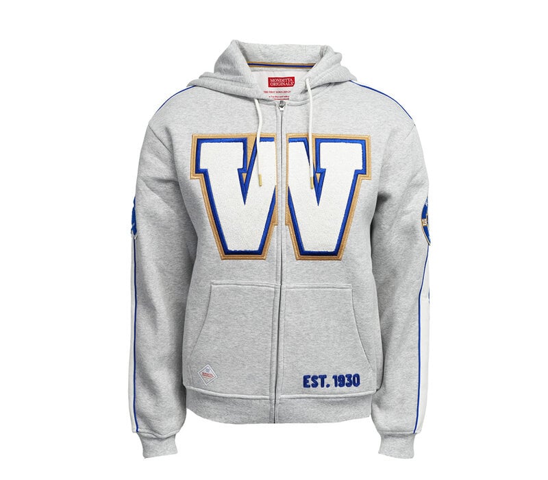Heather Grey Full Zip First Down Hoodie