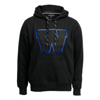 Bulletin Men's Back in Black Royal Outline Hoodie