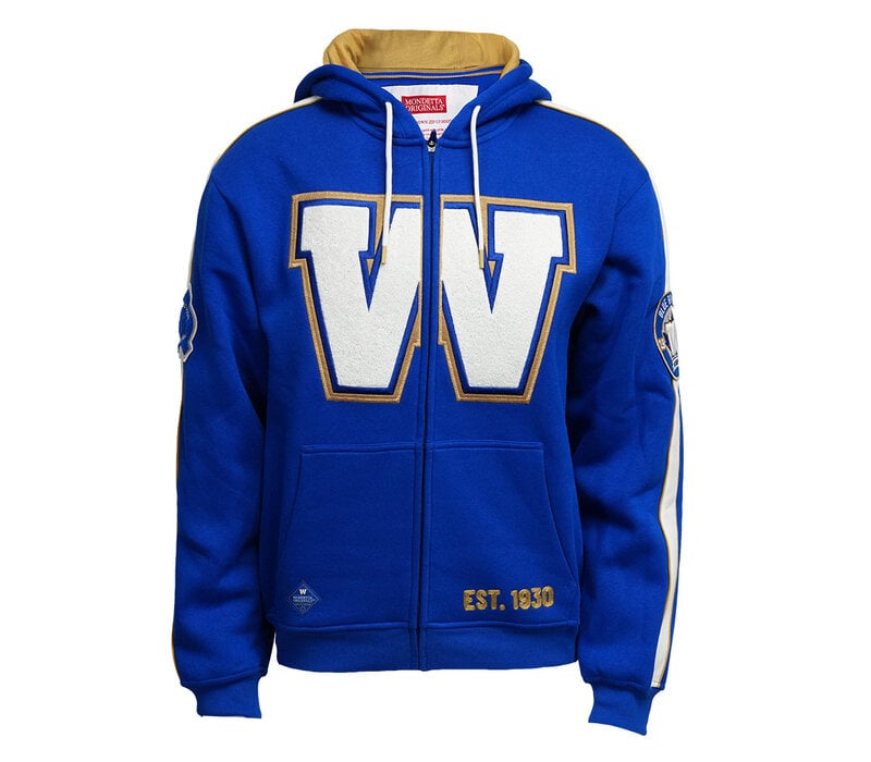 Royal Full Zip First Down Hoodie