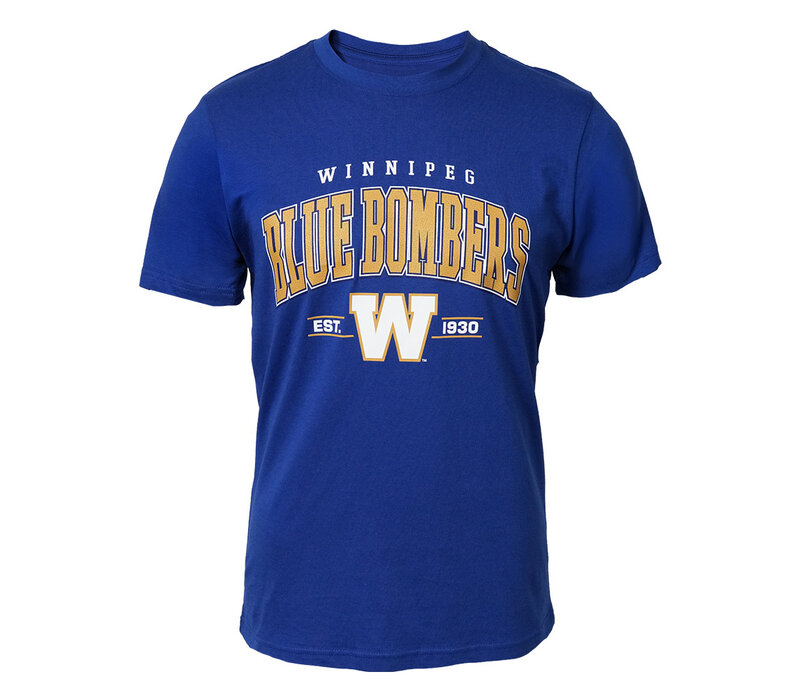 Bulletin Men's Football Text Royal Tee