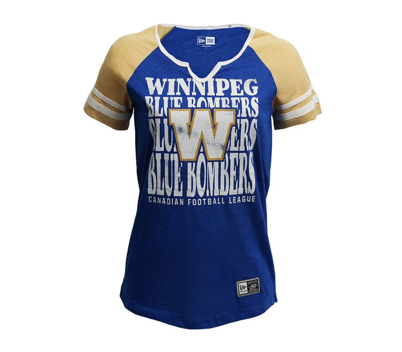 NE Women's H3 Team Add Royal/Gold Tee