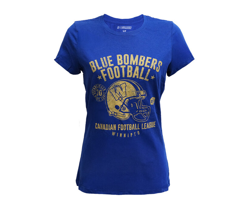 Bulletin Women's Retro Helmet Royal Tee