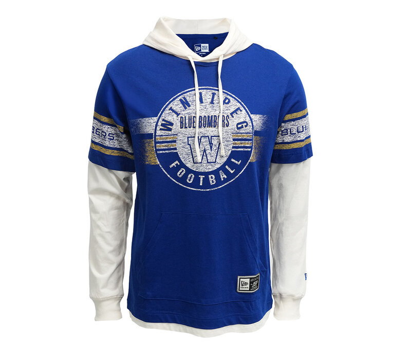 NE Men's H3 Team Add Twofer Royal/White Hooded Long Sleeve