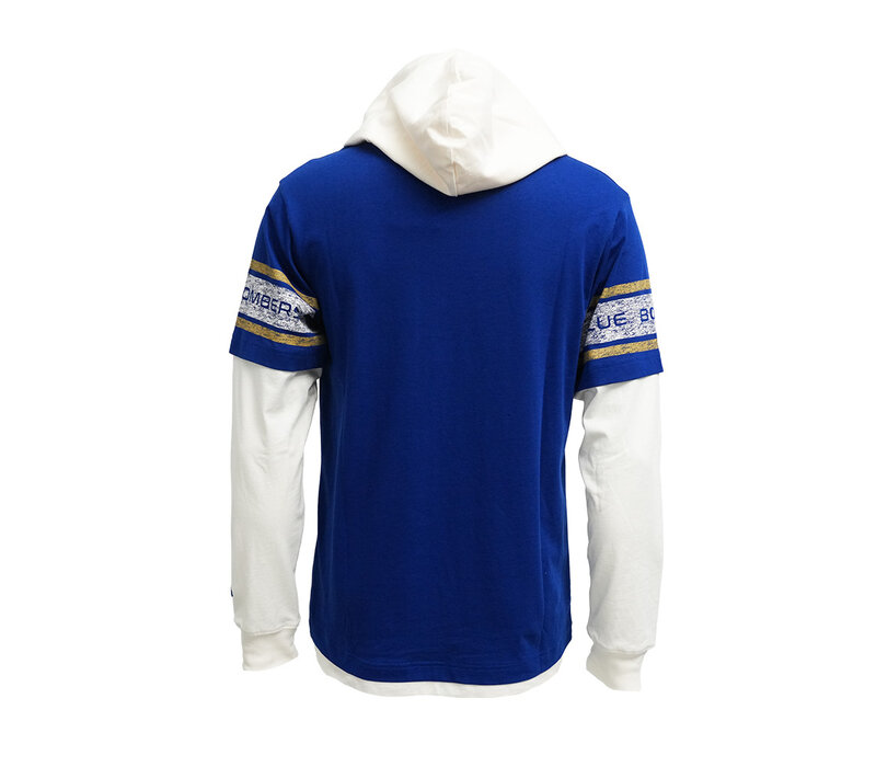 NE Men's H3 Team Add Twofer Royal/White Hooded Long Sleeve