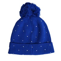 NE WINBLU Knit Rhinestone Toque