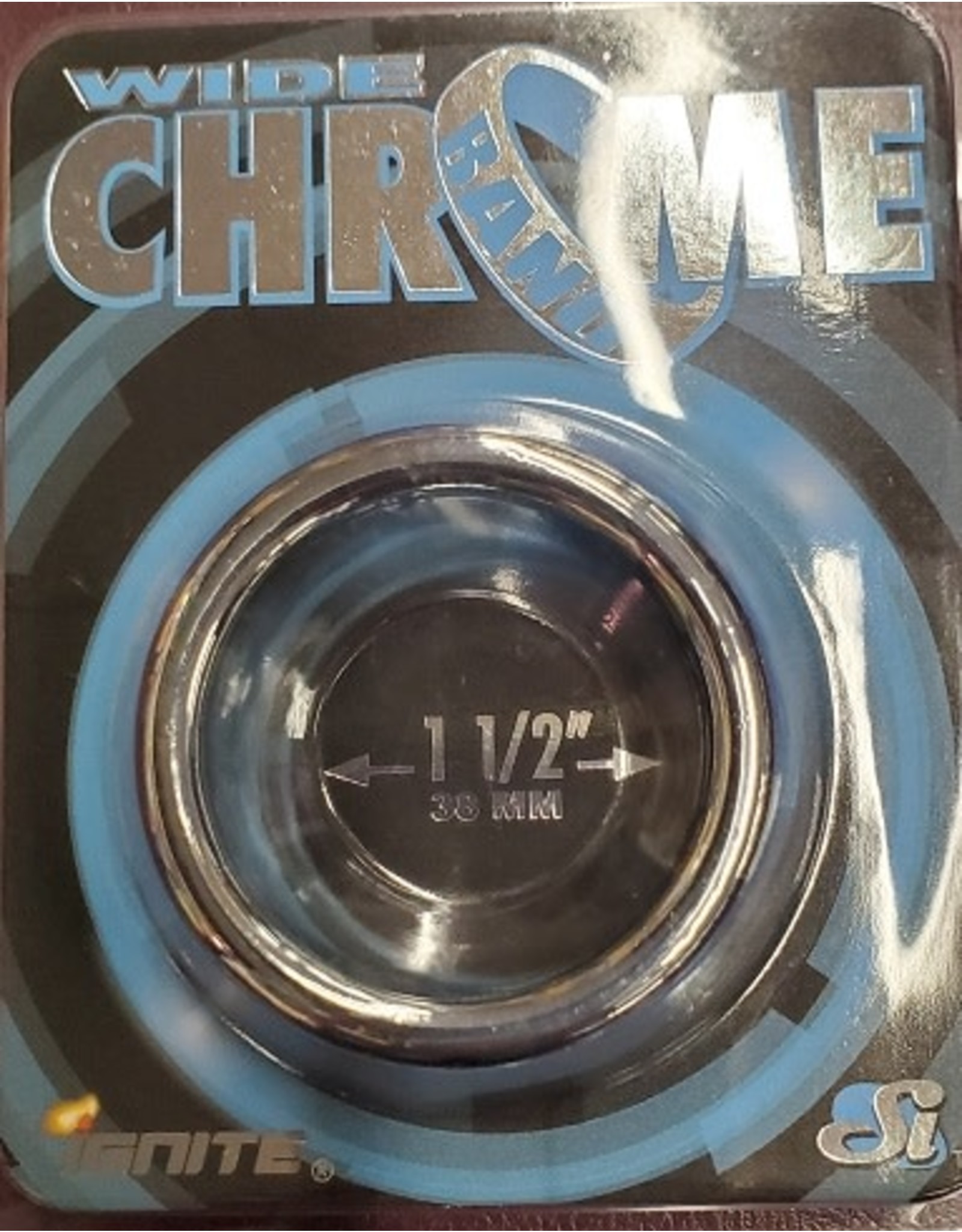 SI Wide Chrome Band Cock Ring  1.5'' (38mm)