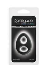 Renegade Renegade Romeo Soft Silicone Dual Ring in Black