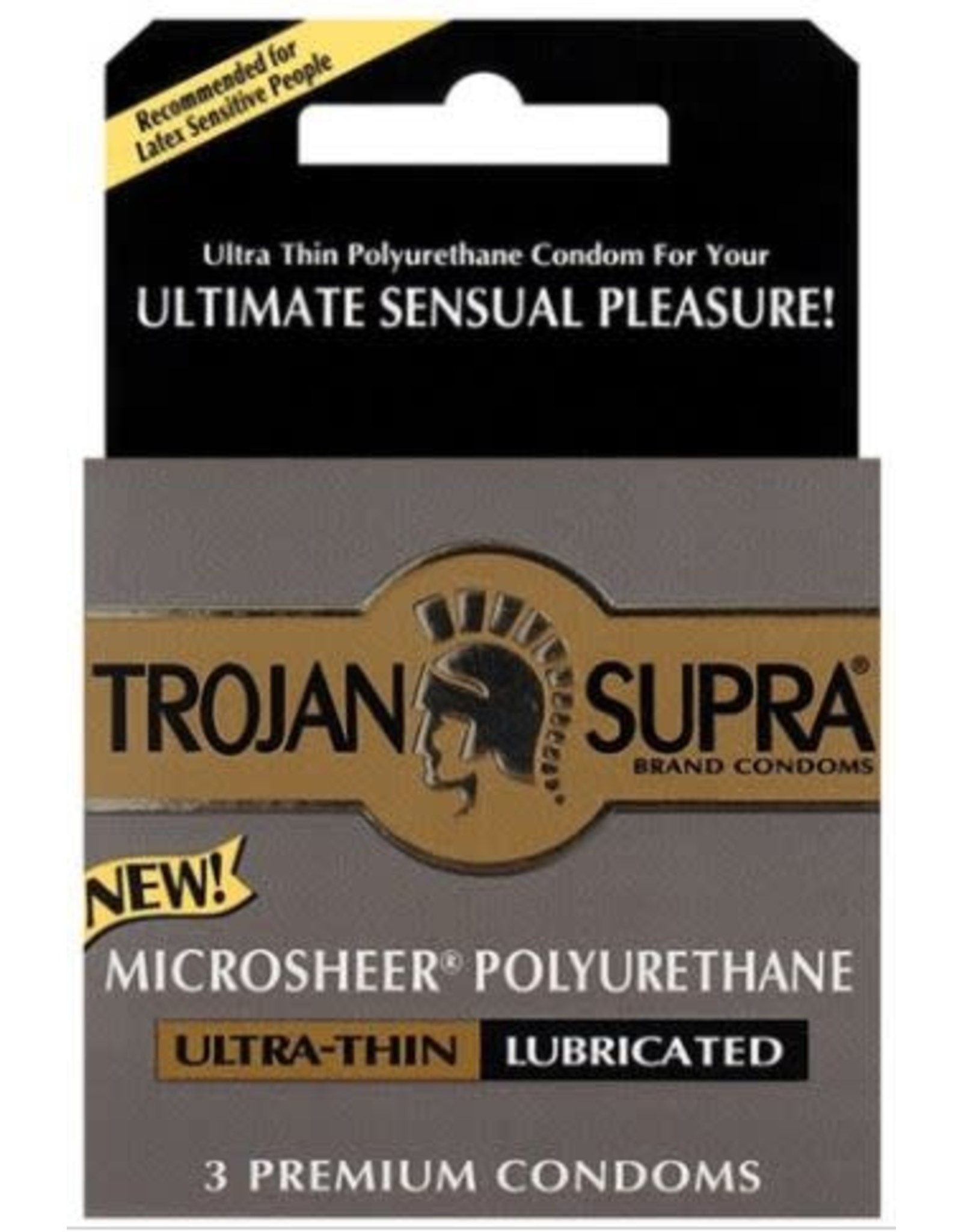 Trojan Trojan Supra Bareskin Non Latex Polyurethane 3 Pk