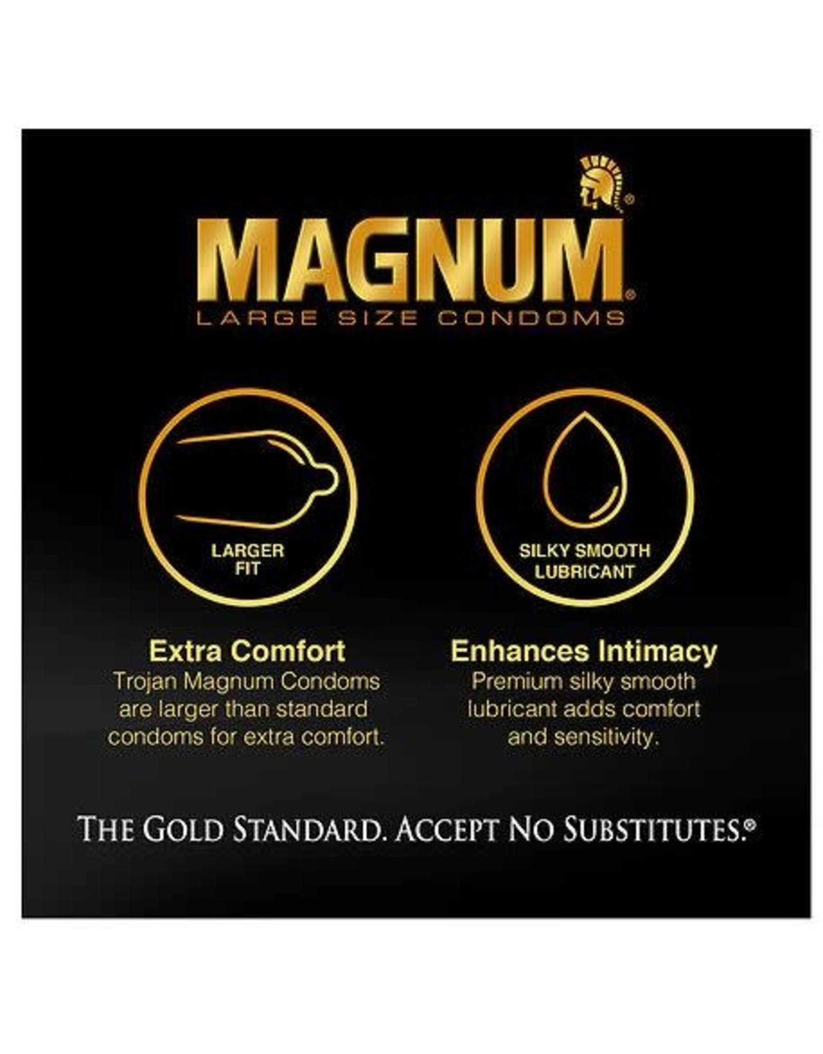 Trojan Magnum Condoms - Extra Large - 12s