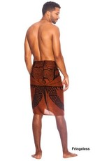 1 World Sarong TATTOO MENS FRINGELESS SARONG