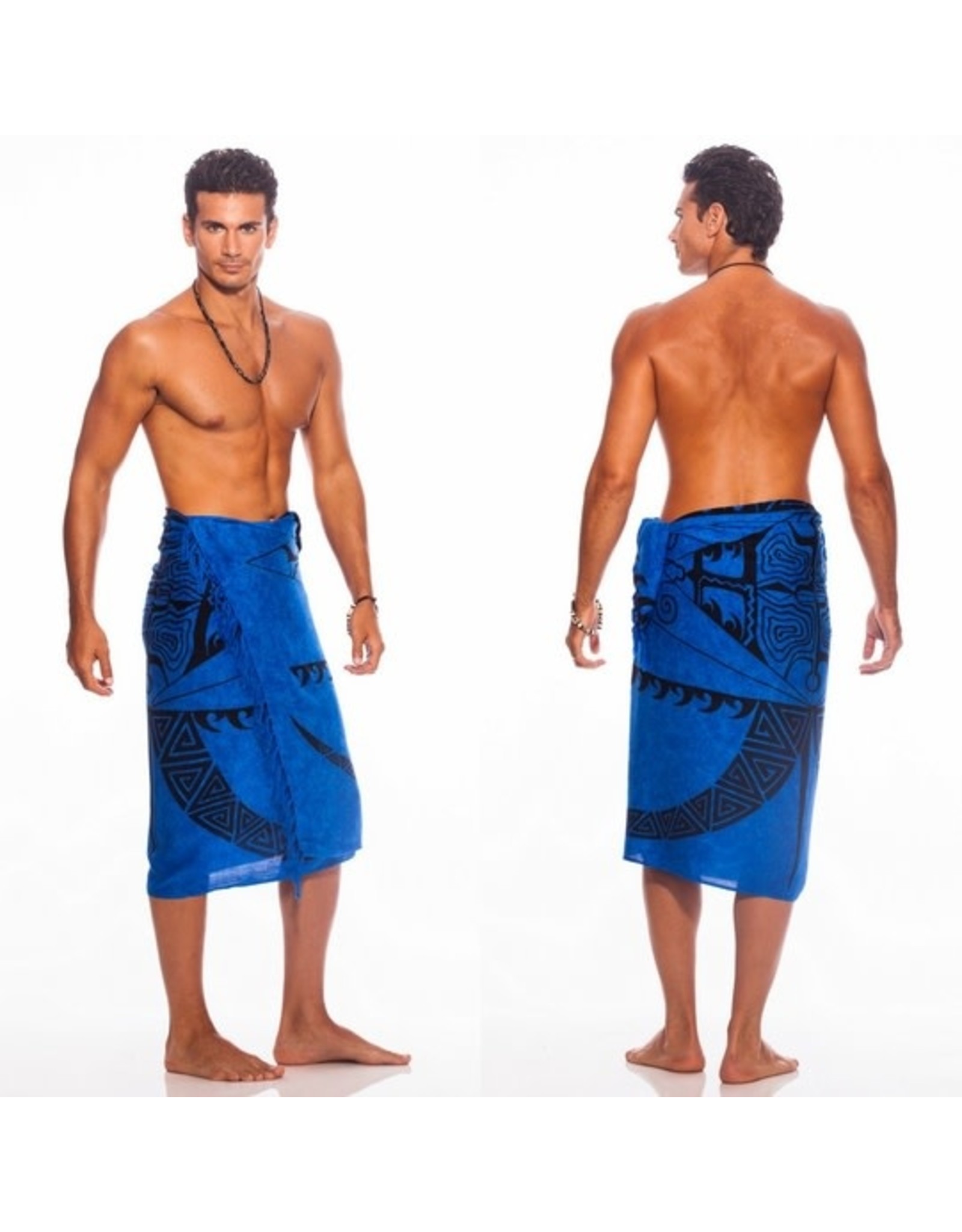 1 World Sarong TATTOO MENS FRINGELESS SARONG