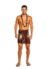 1 World Sarong MENS HIBISCUS HALF/MINI COVER-UP SARONG