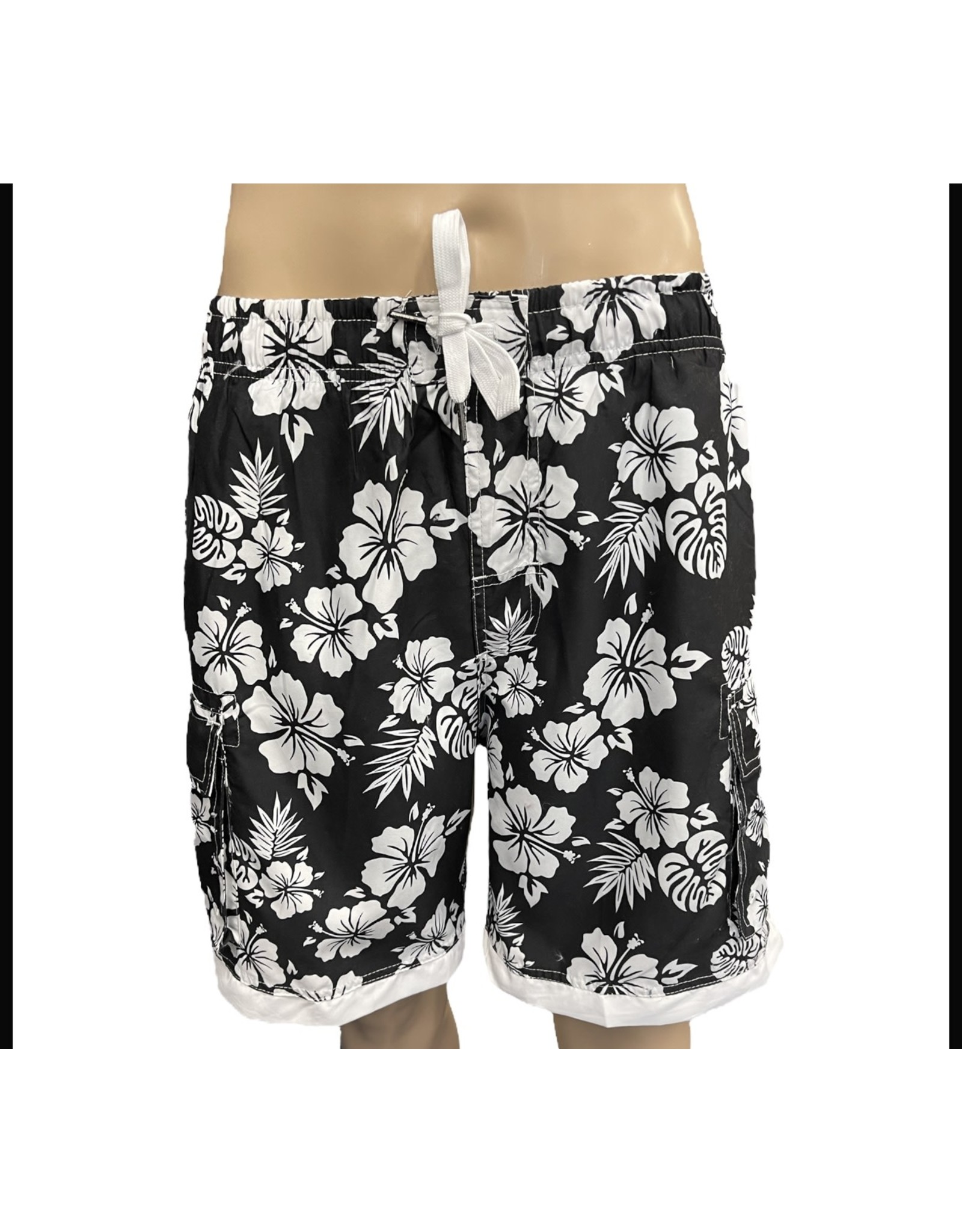 Exist Black Hibiscus Board Shorts