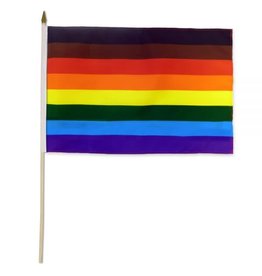 Philly Pride Poly Flag 12 x 18 Stick