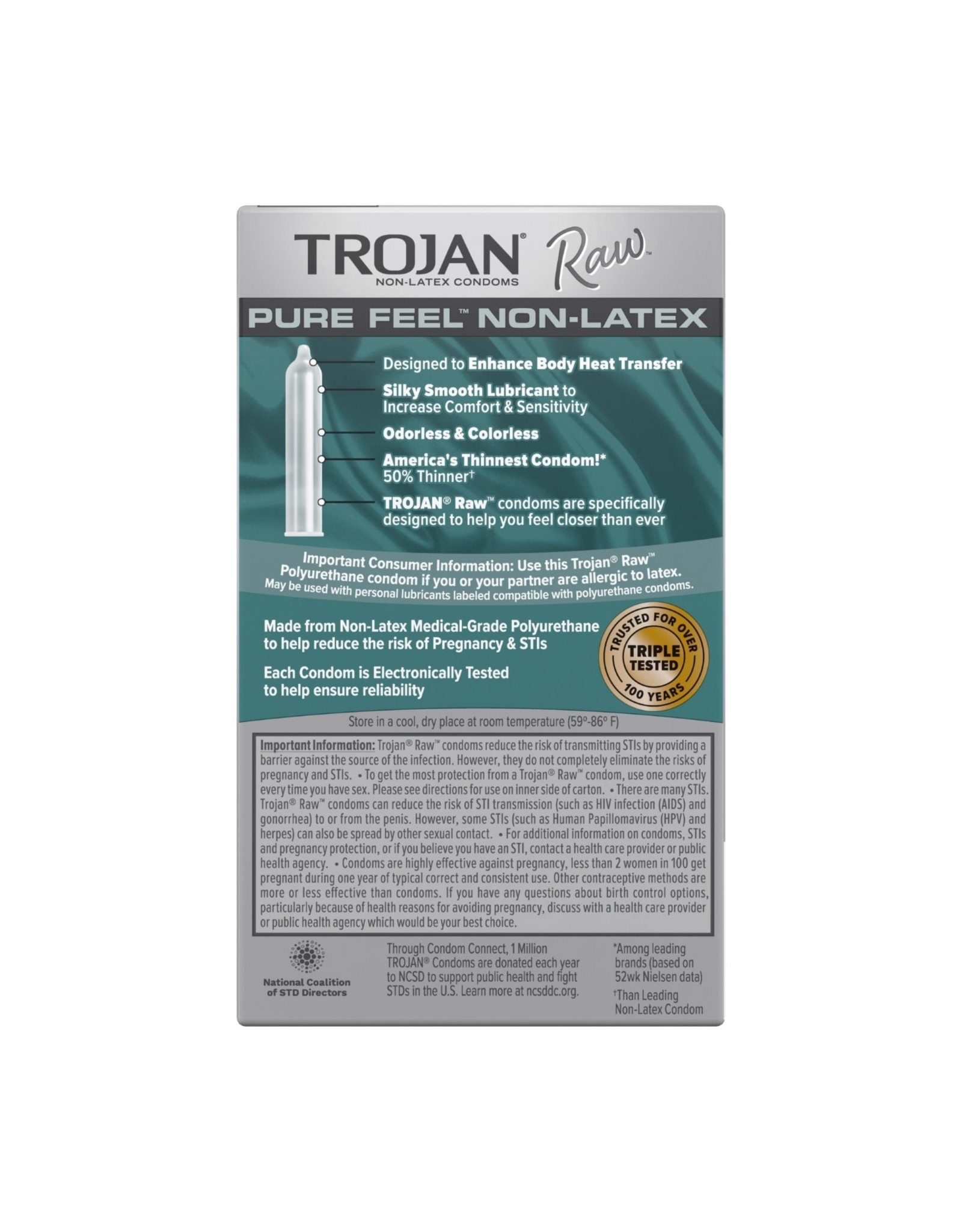 Trojan Trojan Raw Pure Feel 10 Pack