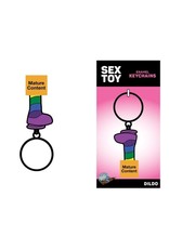 Rainbow Dildo Keychain