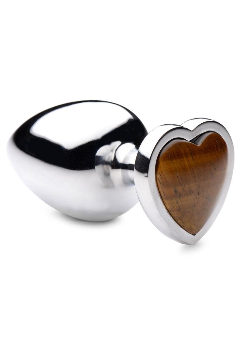 Booty Sparks Gemstones Tiger Eye Heart Anal Plug - GET BOOKED Booty Sparks Gemstones Tiger Eye Heart Anal Plug - GET BOOKED
