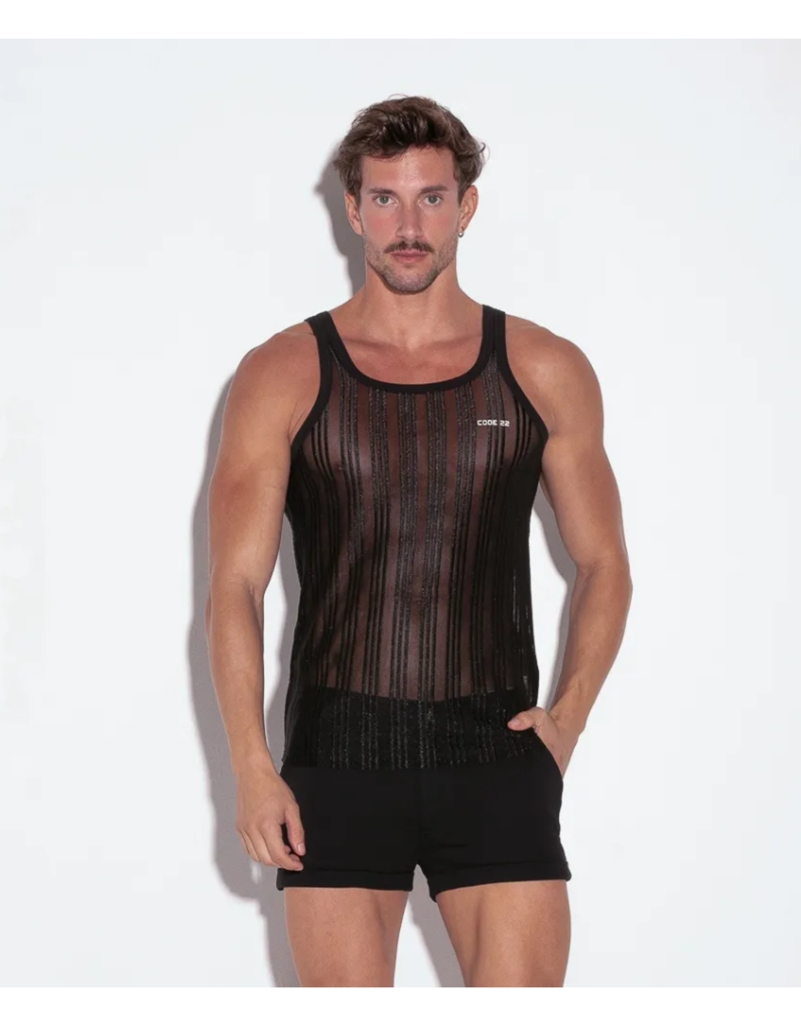 Code 22 Code 22 Mesh Striped Tanktop
