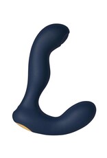 Svakom Svakom Iker Neo Rechargeable Silicone App Compatible Prostate Vibrator - Navy Blue/Gold