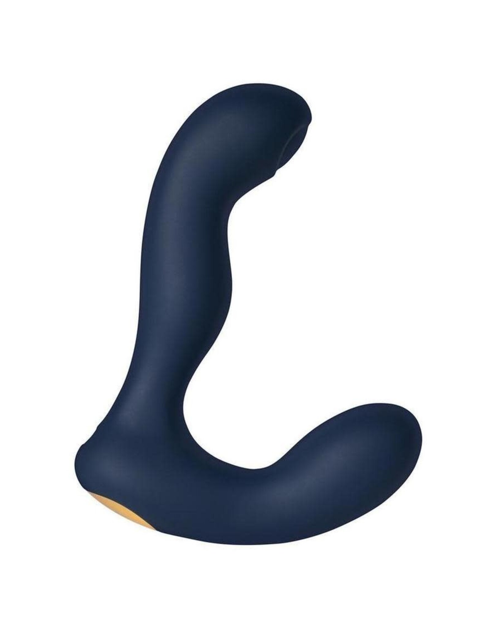 Svakom Svakom Iker Neo Rechargeable Silicone App Compatible Prostate Vibrator - Navy Blue/Gold