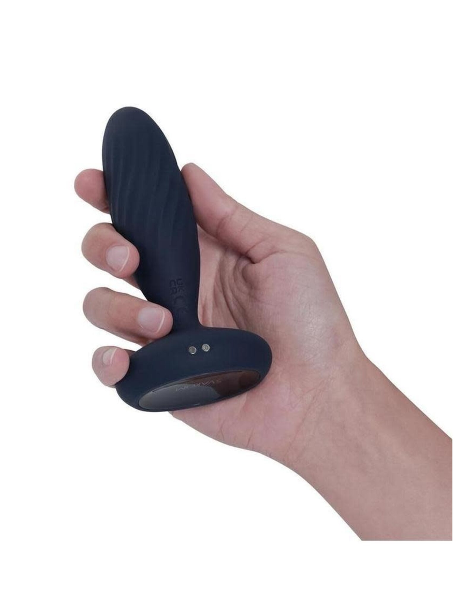 Svakom Svakom Jordan Rechargeable Silicone App Control Thrusting Anal Plug - Navy Blue