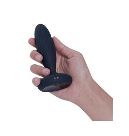 Svakom Svakom Jordan Rechargeable Silicone App Control Thrusting Anal Plug - Navy Blue