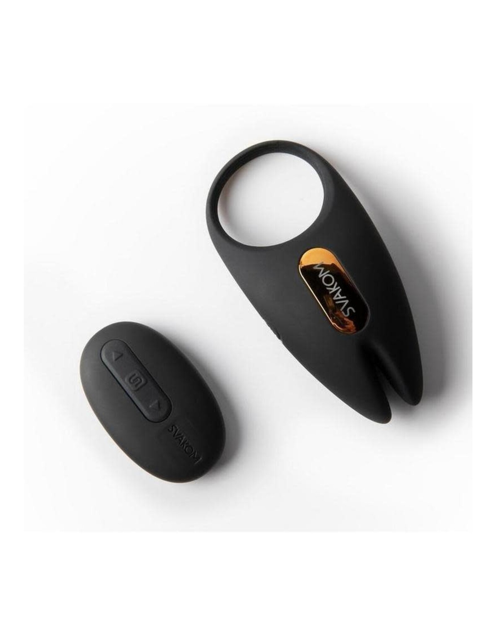 Svakom Svakom Winni 2 Silicone App Compatible Cock Ring with Remote Control - Black/Gold