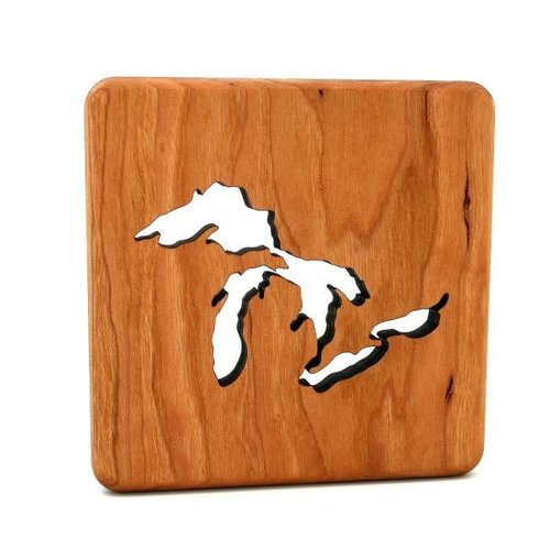 Wooden Great Lakes Trivet Wooden Great Lakes Trivet