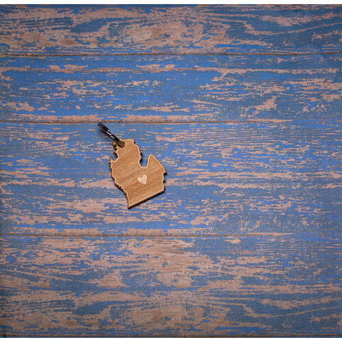 Laser Etched Wood Keychain - Heart LP Laser Etched Wood Keychain - Heart LP