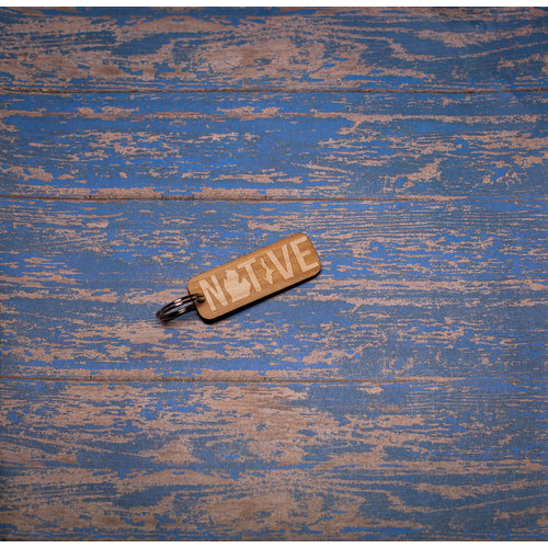 Laser Etched Wood Keychain - Native Laser Etched Wood Keychain - Native