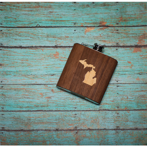 Wooden Flask Michigan Wooden Flask Michigan