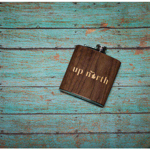 Wooden Flask Up North Wooden Flask Up North
