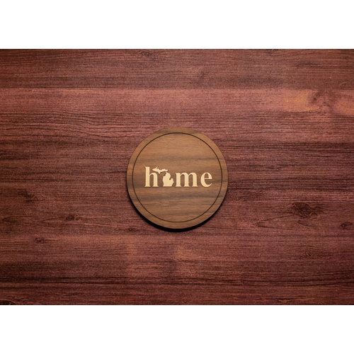 Wooden Home Inlay Coaster Wooden Home Inlay Coaster