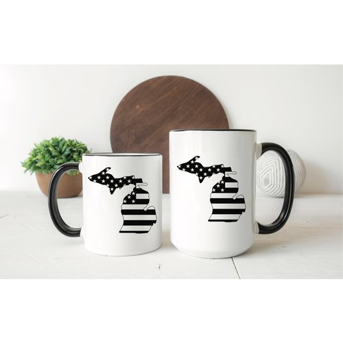 American BW Michigan Mug American BW Michigan Mug