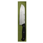 IVO Cutlery Solo Santoku Knife, Granton Edge, 7"