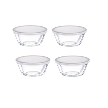 Anchor Hocking 6oz Custard Cups With Lids (Set Of 4) - Kitchen