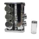 Trudeau Rotating Spice Rack, Stainless Steel, 12 Bottle