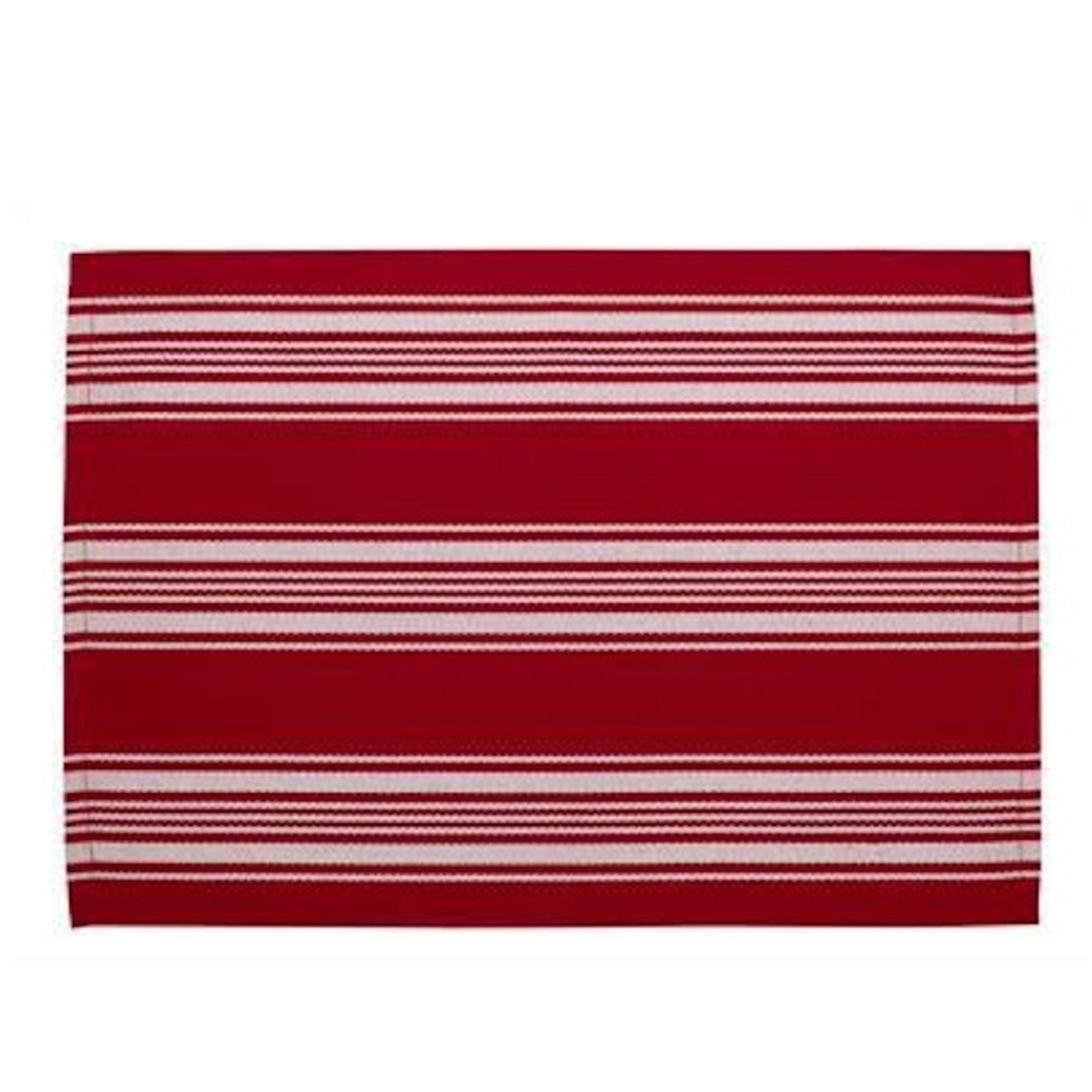 Texstyles Deco Placemat Red Stripe 13"x19"