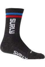 Surly Surly Intergalactic Bicycle Company Wool Sock - Black/Red/Blue