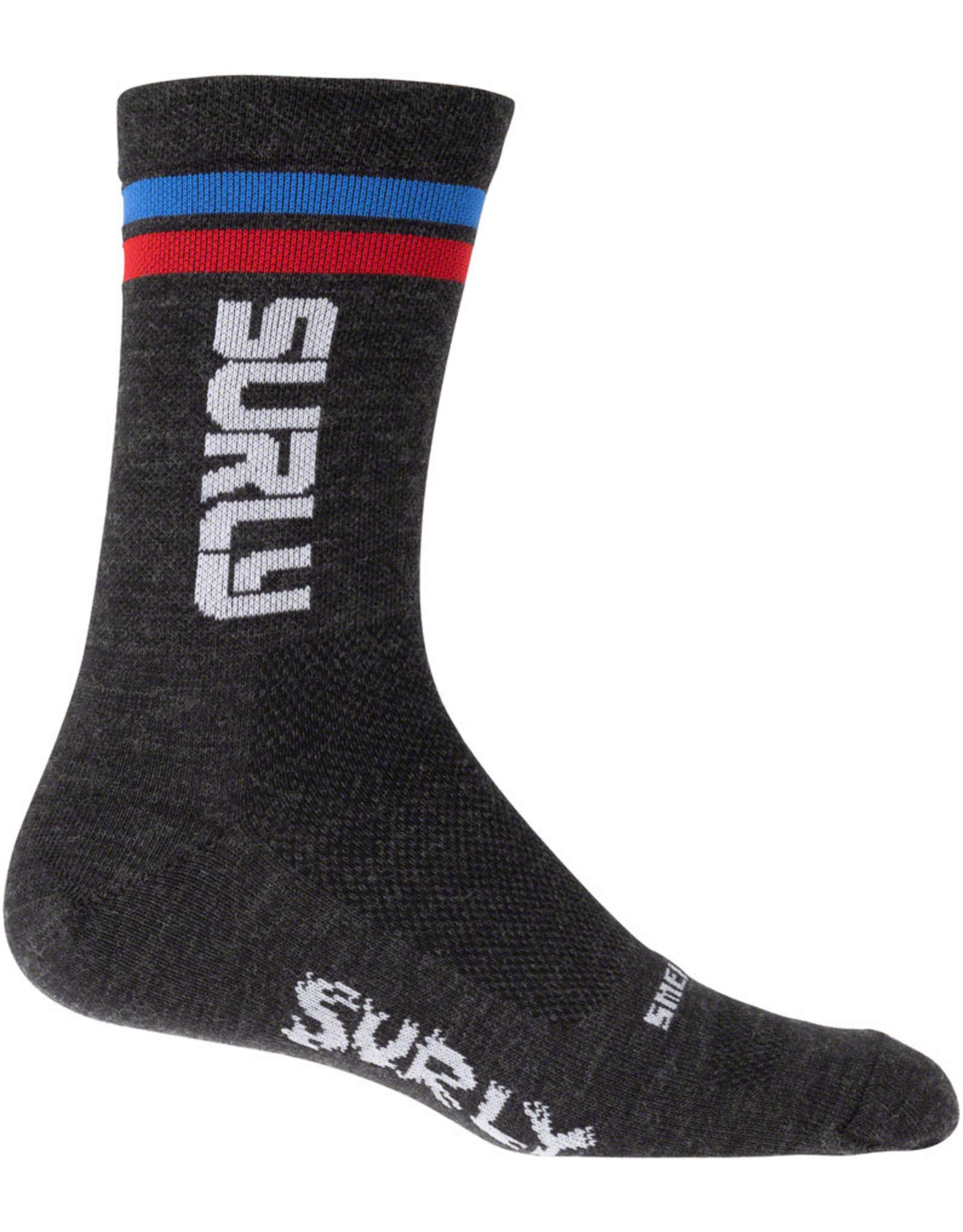 Surly Surly Intergalactic Bicycle Company Wool Sock - Black/Red/Blue