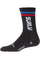 Surly Surly Intergalactic Bicycle Company Wool Sock - Black/Red/Blue