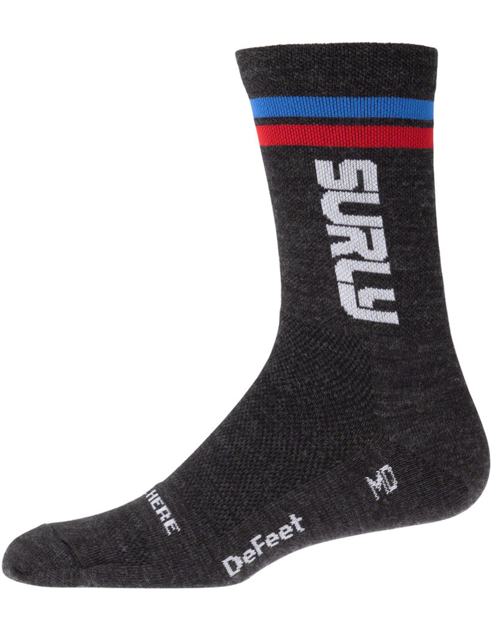 Surly Surly Intergalactic Bicycle Company Wool Sock - Black/Red/Blue