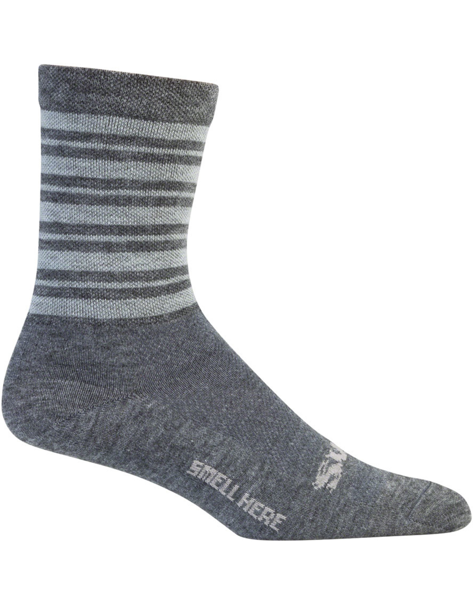 Surly Surly Stripey Socks - Charcoal, Gravel Gray, Lead Heather