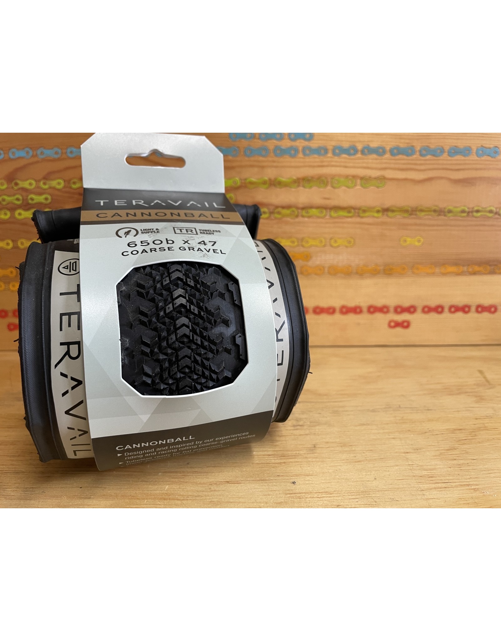 Teravail Teravail Cannonball Tire - 650b x 47, Tubeless, Folding, Black, Light and Supple