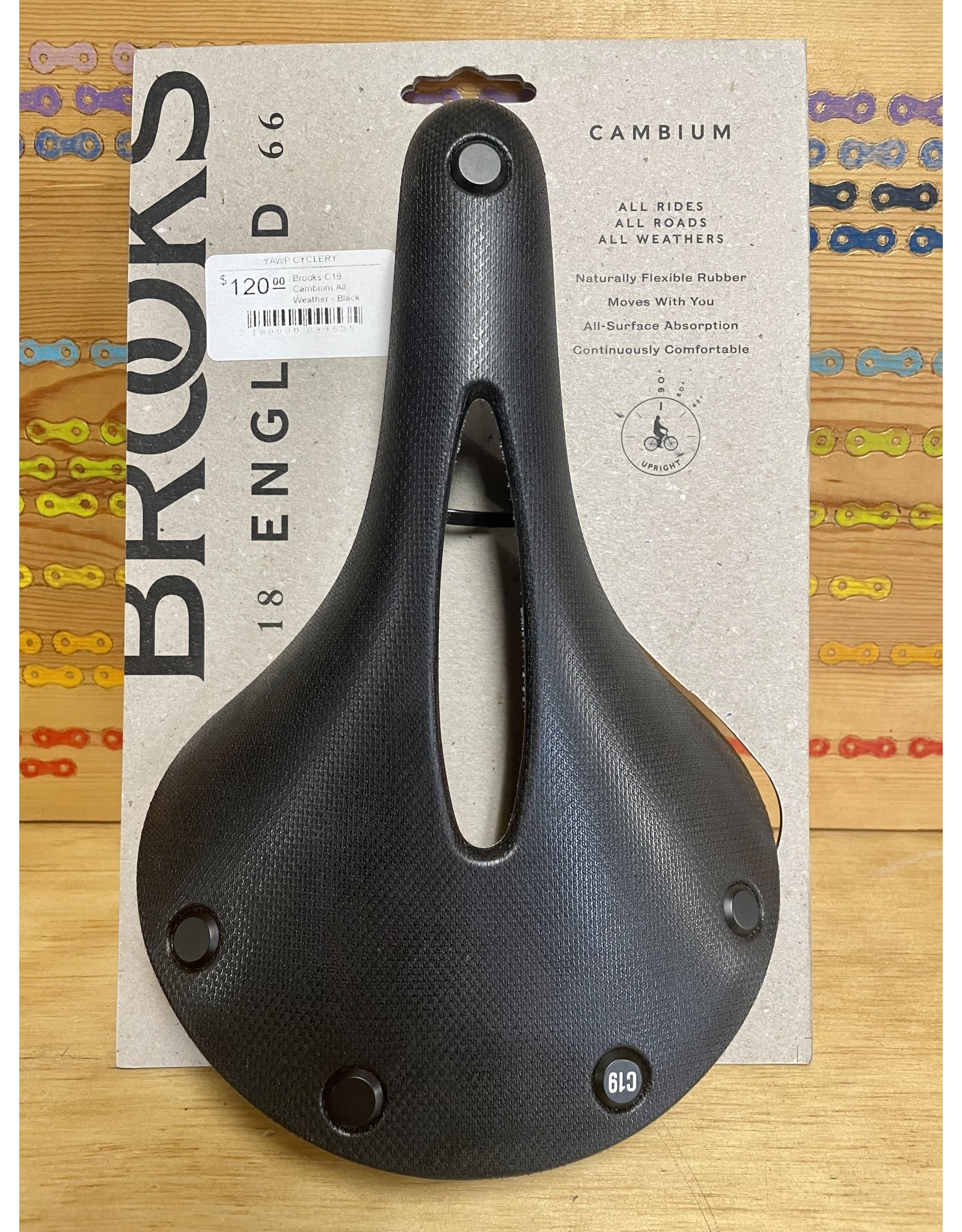 Brooks Brooks C19 Cambium Carved All Weather Saddle: Black