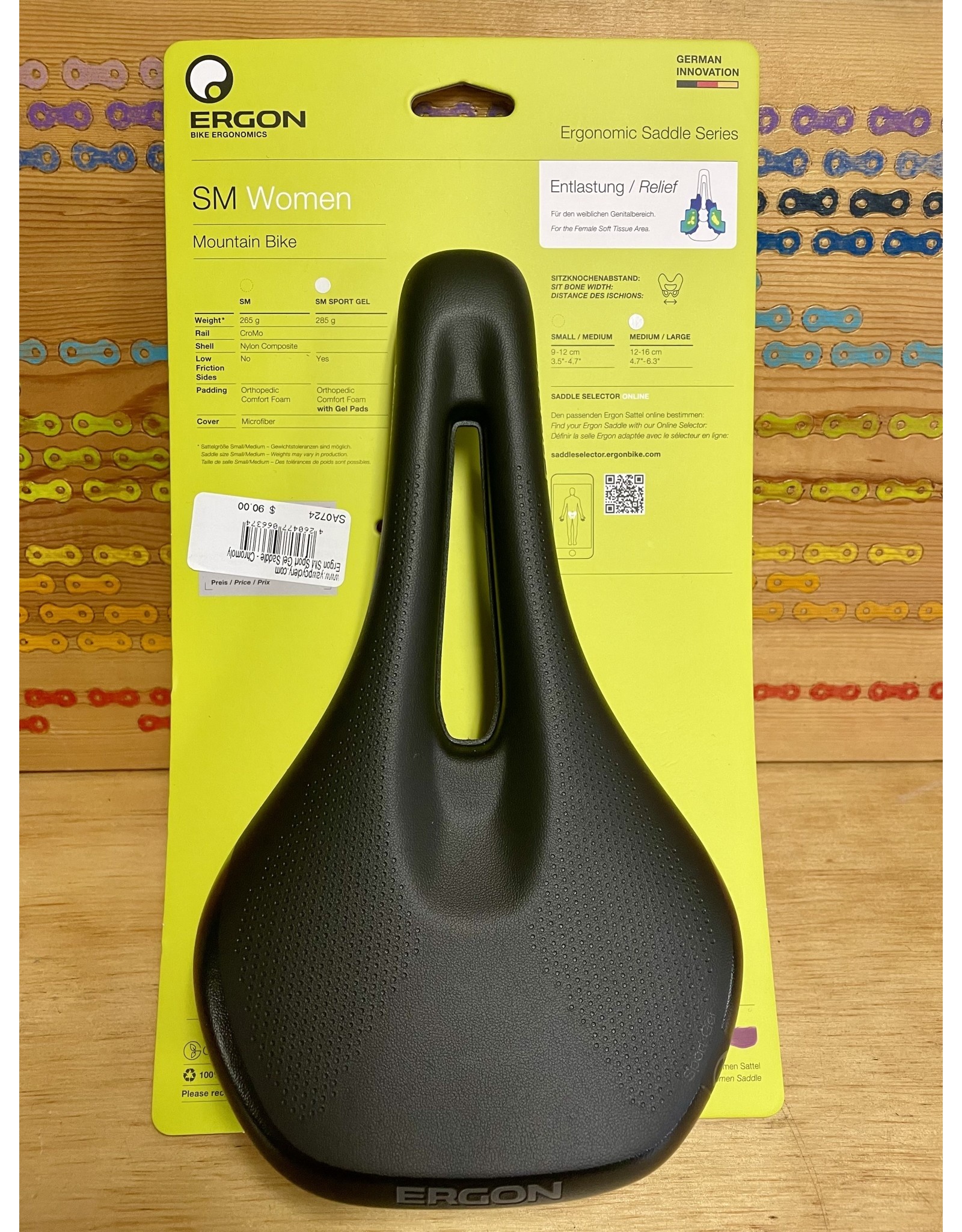 Ergon Ergon SR Sport Gel Womens Saddle Small/Medium, Black