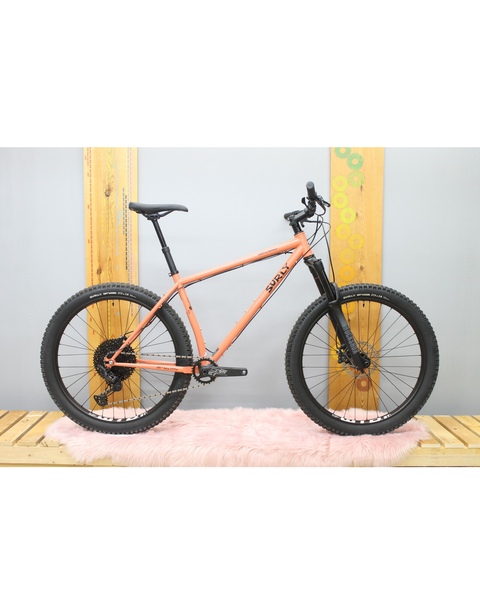 Surly Surly Karate Monkey Sus Bike - 27.5", Steel, Peach Salmon Sundae, X-Large