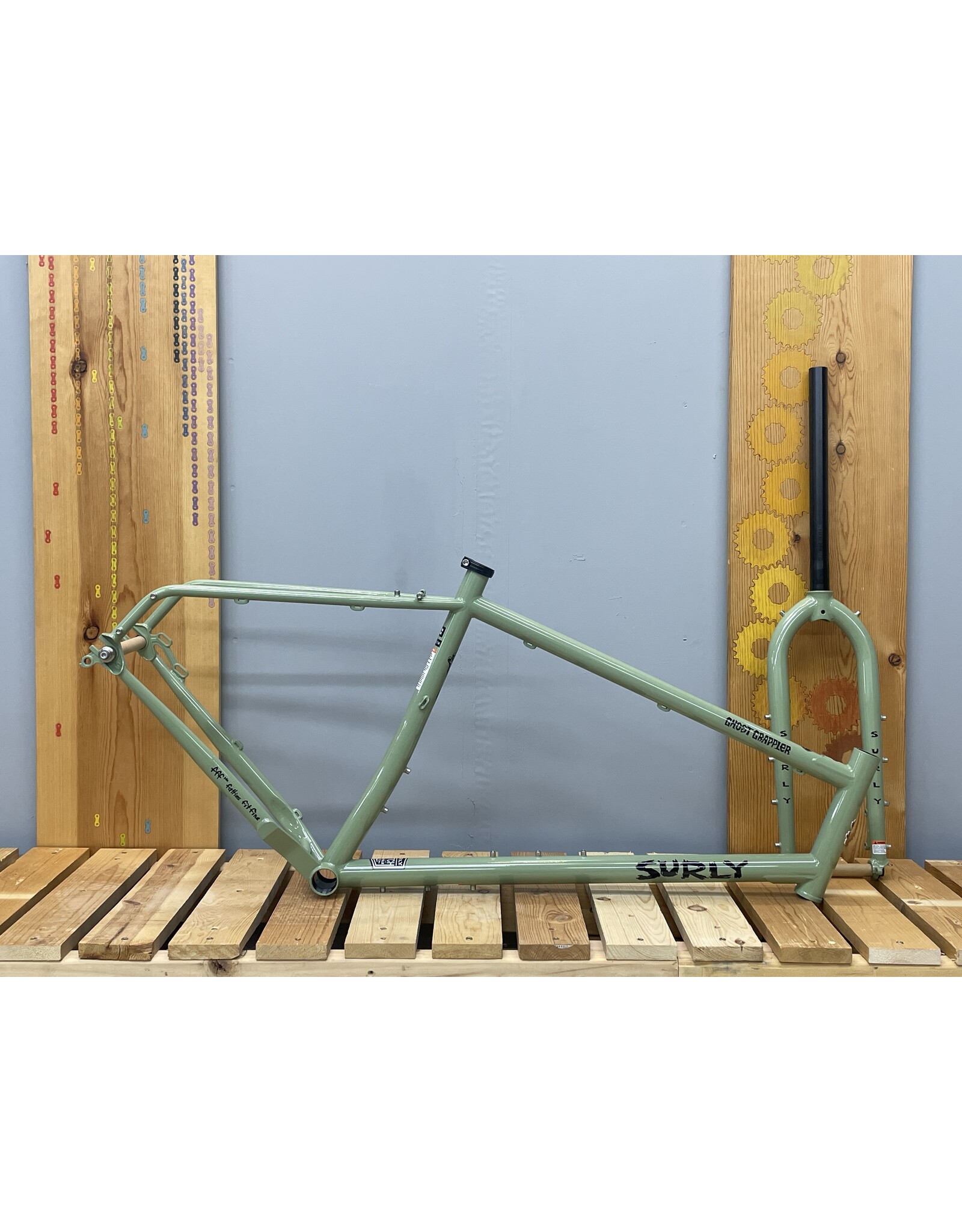 Surly Surly Ghost Grappler Frameset - 27.5, Steel, Sage Green, Large