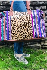 Wink Serape Cheetah Weekender Bag