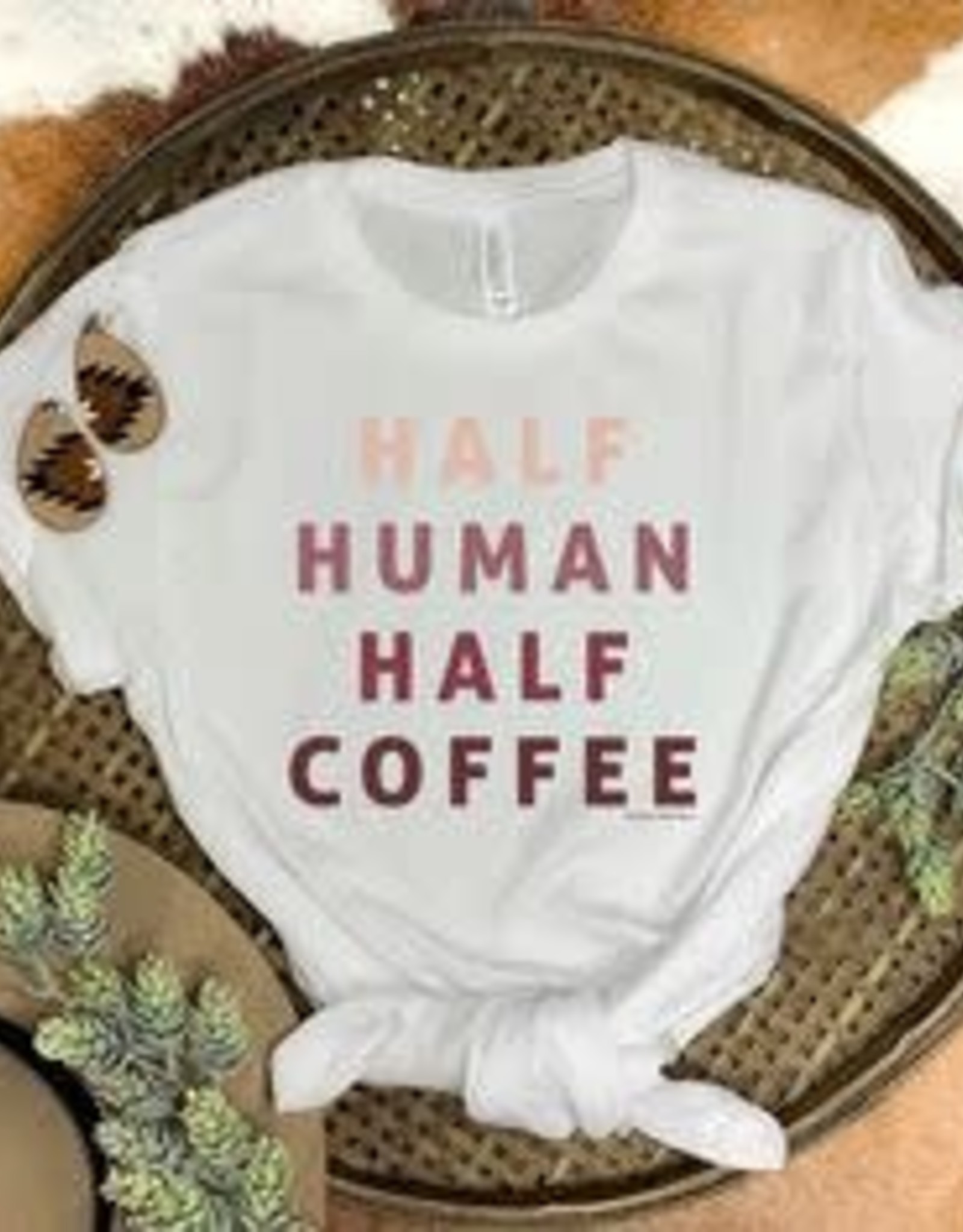 Wink Half Human Half Coffee Tee